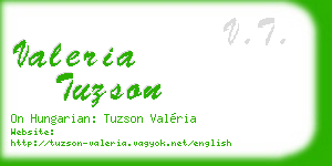 valeria tuzson business card