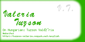 valeria tuzson business card